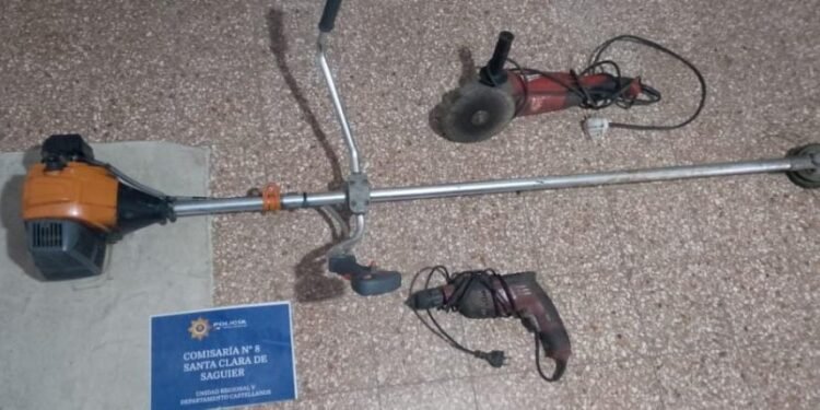 Santa Clara de Saguier: recuperaron herramientas robadas
