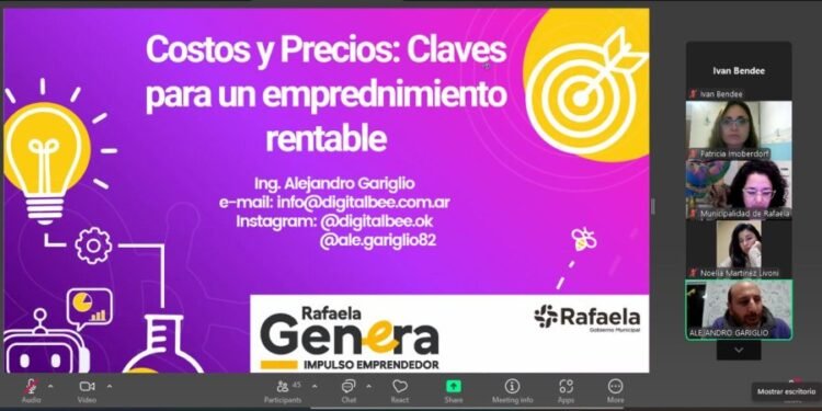 Más de 50 emprendedores participaron del módulo «Costos y Precios» de Rafaela Genera – Escuela