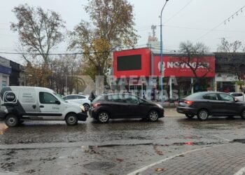 Choque en cadena en pleno centro de la ciudad
