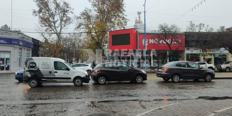 Choque en cadena en pleno centro de la ciudad