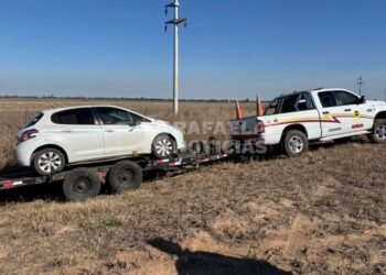 Una mujer volcó con su auto en la Ruta 63 cerca de María Juana