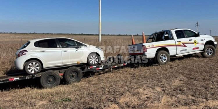 Una mujer volcó con su auto en la Ruta 63 cerca de María Juana