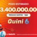 Esta noche el Quini pone en juego $3.400 millones