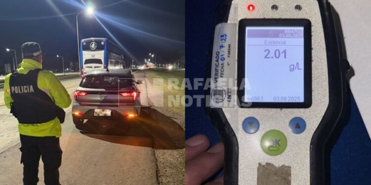 Peligro al volante: circulaba por la Ruta 34 en Rafaela con 4 veces más de alcohol en sangre que lo permitido