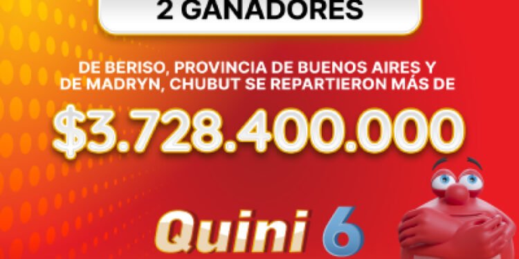Dos ganadores se repartieron más de $3.700 millones en el Quini 6