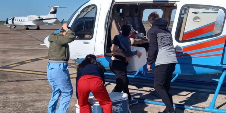 Dispusieron un helicóptero para garantizar un operativo de trasplante