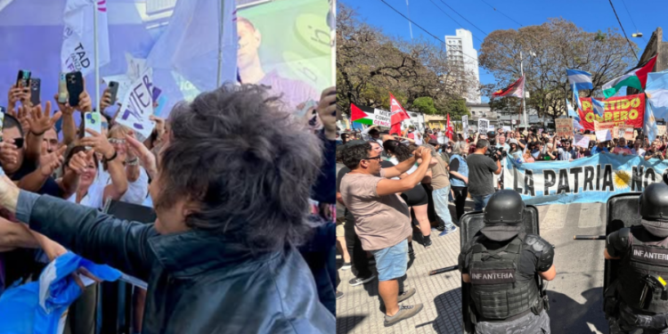 Javier Milei llegó a una Santa Fe dividida entre el apoyo y el rechazo