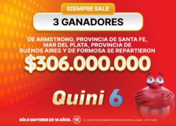 ¡Tres ganadores se repartieron más de $306 millones en el Quini 6!