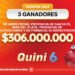 ¡Tres ganadores se repartieron más de $306 millones en el Quini 6!