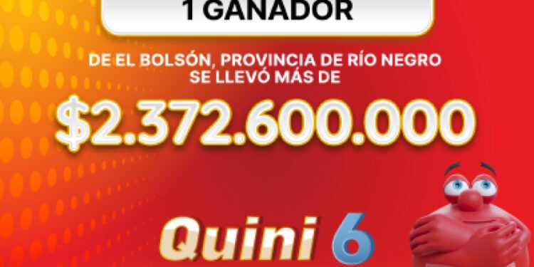 ¡Un apostador se llevó más de $2.372.600.000 en el Quini 6!