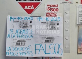 Estafa con billetes falsos de alta denominación en el centro de Rafaela