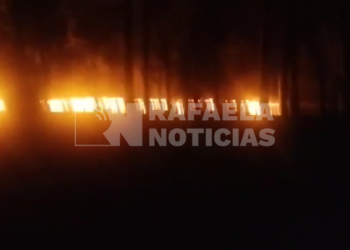 Llamas en el campo: el fuego arrasó cultivos de un campo de Roca