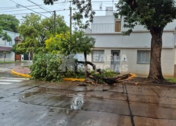 Rafaela amaneció nublada y con lluvias débiles este lunes