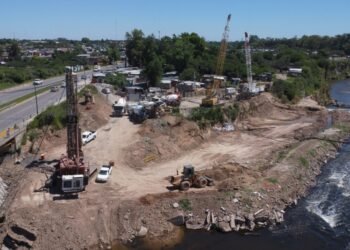 Cascada Saladillo: Provincia está culminando la primera de las dos pantallas de contención para frenar el retroceso