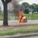 Rafaela: una motocicleta ardió en llamas en Bv. Lehmann