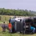 Un camión rafaelino volcó en la Ruta Nacional 34 a la altura del puente de Lehmann