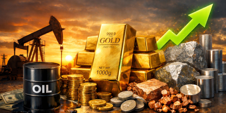Suben los precios del petróleo, el oro y otros metales clave