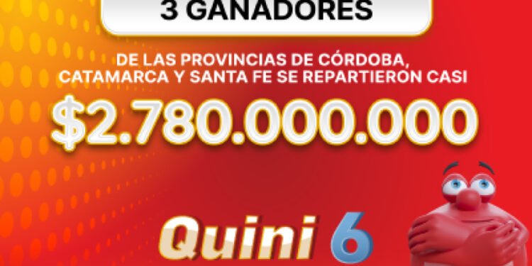 Tres apostadores se llevaron mas de $2.780 millones en el Quini 6