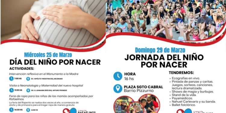 Se acerca el Día del Niño por Nacer y en Rafaela lo celebran