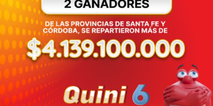 ¡Dos apostadores se llevaron más de $4.139.100.000 en el Quini 6!