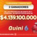 ¡Dos apostadores se llevaron más de $4.139.100.000 en el Quini 6!