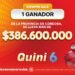 ¡Un apostador se llevó más de $386.600.000 en el Quini 6!