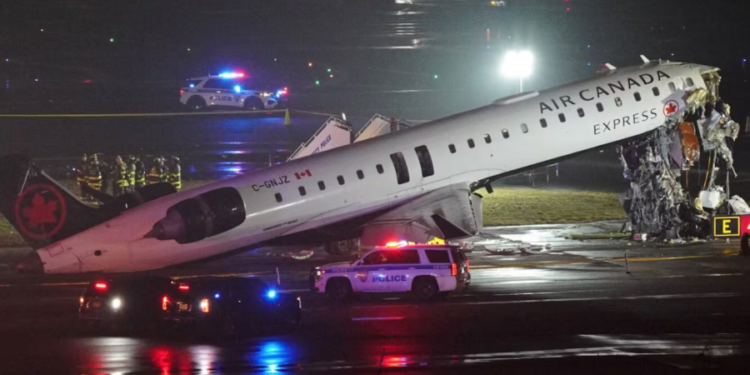 Choqué del avión de Air Canadá: Las imágenes de medios internacionales