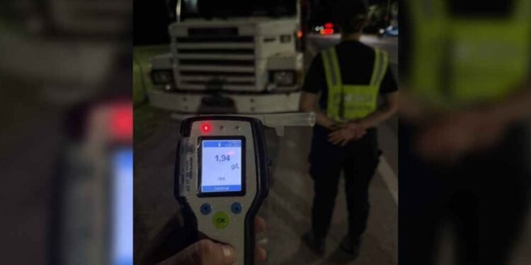 Evitaron una tragedia: la Guardia Provincial detuvo a un camionero que estaba borracho