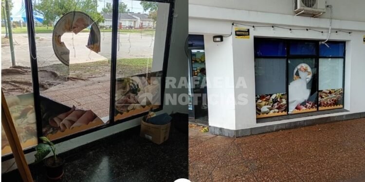 Otro ataque a vidrieras en Av. Italia durante la madrugada: esta vez robaron