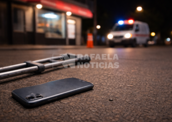 Rafaela: un hombre en muletas le fracturó la nariz y un diente a un joven