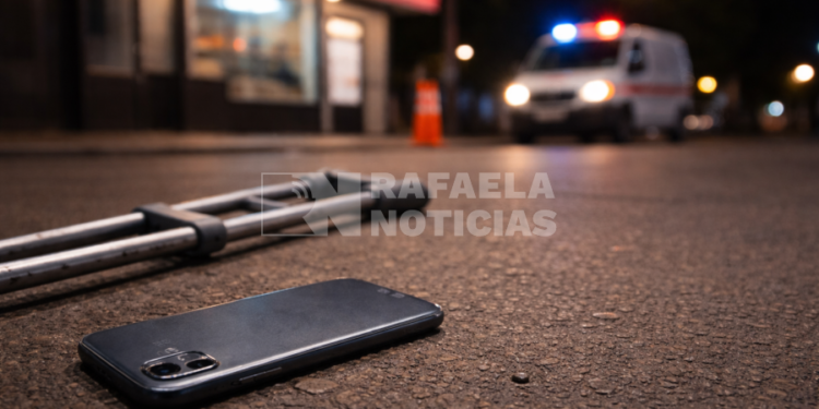 Rafaela: un hombre en muletas le fracturó la nariz y un diente a un joven