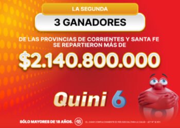 ¡Tres apostador se repartieron más de $2.140.800.000 en el Quini 6!