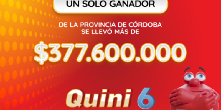 ¡Un cordobés se llevó más de $377.600.000 en el Quini 6!
