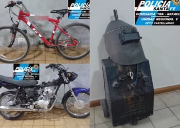 Rafaela: secuestran una bicicleta robada, una soldadora y una motocicleta en distintos procedimientos