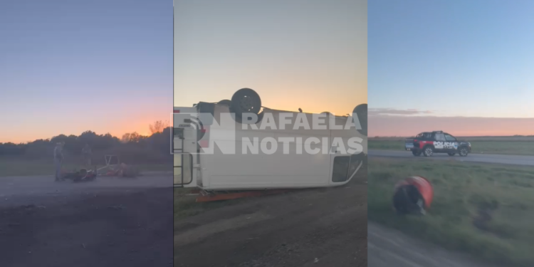 Zona de obras en la Ruta 34: el escenario de un violento choque que dejó a un motociclista herido