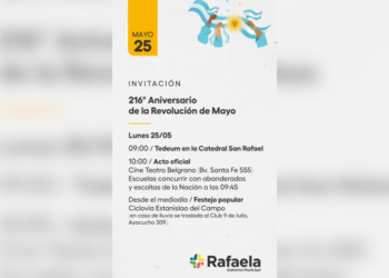 Rafaela celebra el 216° aniversario de la Revolución de Mayo con actos oficiales y propuestas culturales