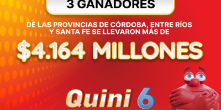 ¡Tres apostadores se repartieron más de $4.164 millones en el Quini 6!