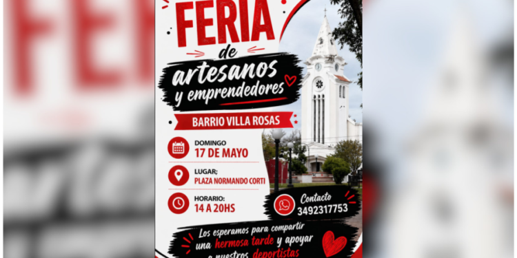 Se viene la feria de artesanos y emprendedores de barrio Villa Rosas