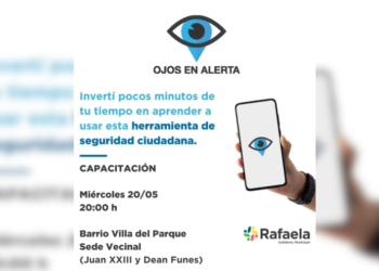Se realizará una capacitación sobre Ojos en Alerta en el barrio Villa Podio