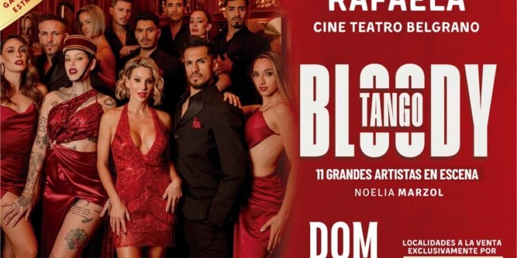 “Bloody Tango”, el exitoso espectáculo de Noelia Marzol, llega a Rafaela con una propuesta que fusiona sensualidad y pasión por el tango