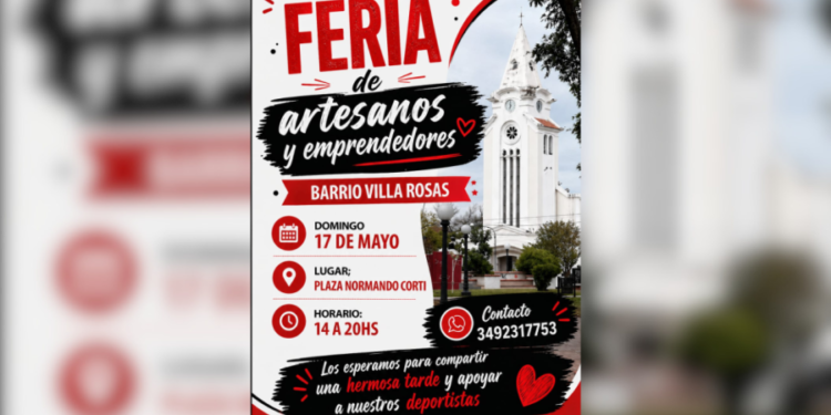 Se viene la feria de artesanos y emprendedores de barrio Villa Rosas