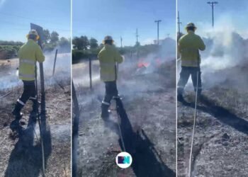 Bomberos sofocaron un incendio de pastizales en el oeste de Rafaela