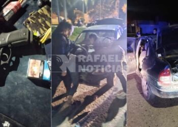 En la zona de ataques reciente: tenían una pistola lista para disparar y droga en una plaza de Rafaela