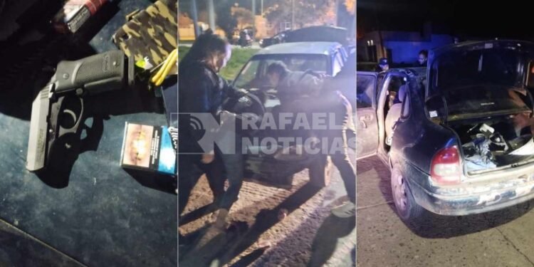 En la zona de ataques reciente: tenían una pistola lista para disparar y droga en una plaza de Rafaela