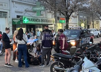 Accidente en los festejos: una moto atropelló a un peatón