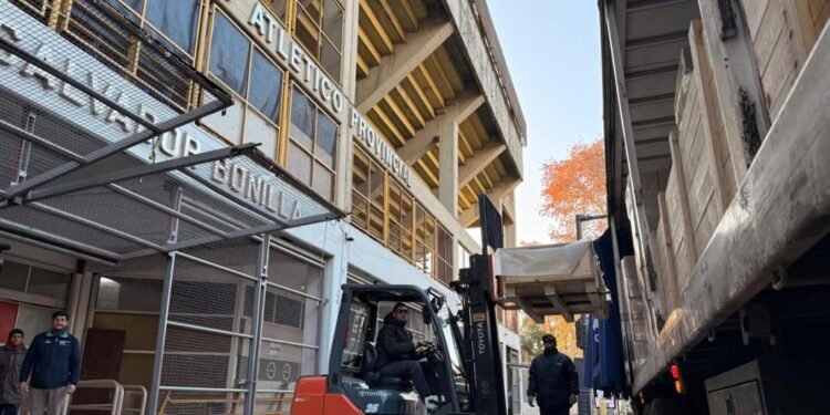 De Noruega a Rosario: llegó la estructura y elementos para el levantamiento de pesas de los Juegos Suramericanos