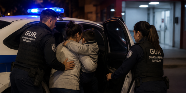 El desesperante momento que vivió una mamá en Rafaela y el rápido gesto de una patrulla que cambió todo