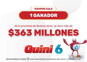 ¡Un apostador se llevó la increíble suma de más de $363.300.000 en el Quini 6!