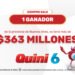 ¡Un apostador se llevó la increíble suma de más de $363.300.000 en el Quini 6!