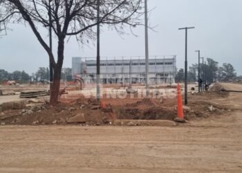 Con más del 90% del microestadio terminado, continúan las obras para ODESUR